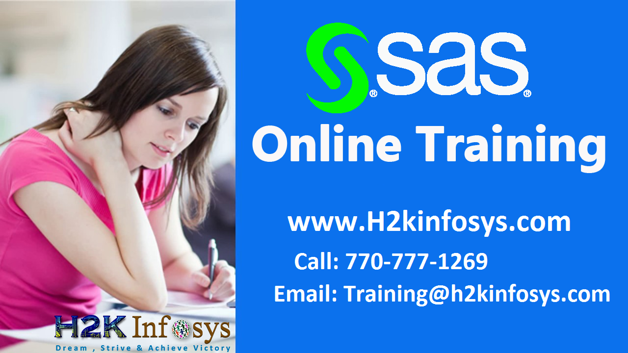  SAS Online Training Classes on Real Time Projects