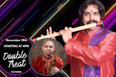 Double Treat - Aditya Narayanan carnatic concert plus Flute Raman &amp; Saxophone Sumanth JugalBandi