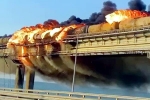 Crimea bridge fire, Crimea bridge updates, huge explosion on crimea bridge that connects russia, Fire accident Crimea bridge fire, Crimea bridge updates, huge explosion on crimea bridge that connects russia, Fire accident
