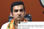 gautam gambhir about people shaming Indian flag, gautam gambhir turns politician, forget jail gautam gambhir s suggestion for indian flag shamers, Indians abroad