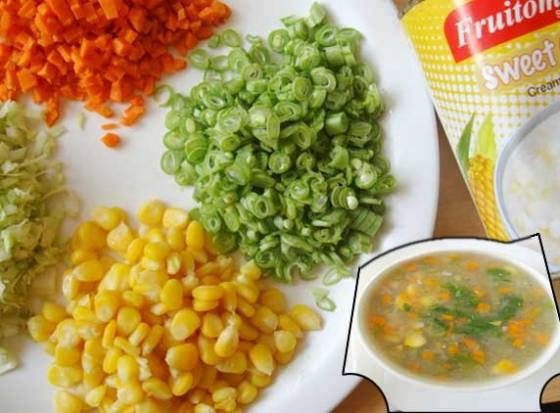 Sweet Corn Vegetable Soup Recipe